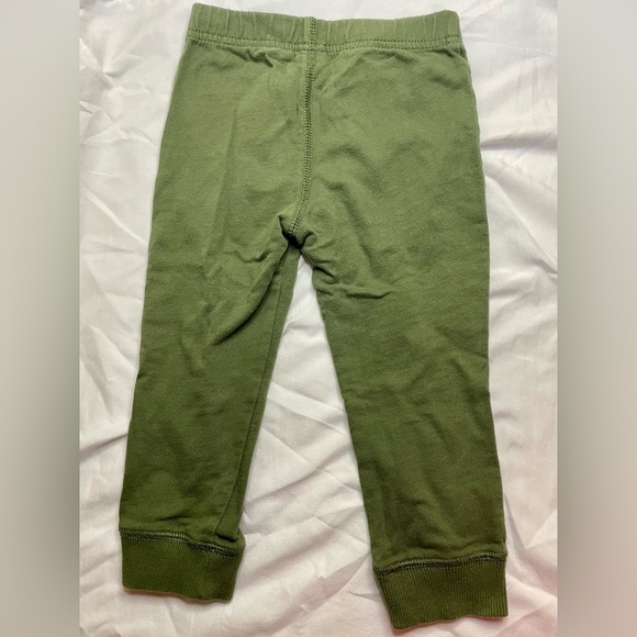 Carter’s 2T Toddler Hunter Green cinch waist & ankles jogger long pants PRELOVED - Picture 5 of 7
